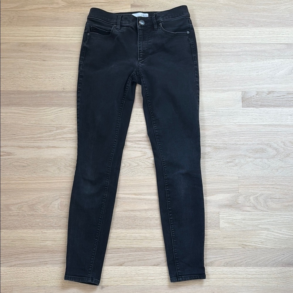 LOFT legging jean, black no distressing.